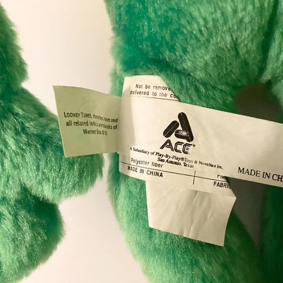 Vintage 1997 Michigan J Frog Plush Looney Tunes 14in Ace Stuffed Toy Hole in Hat - Picture 10 of 14